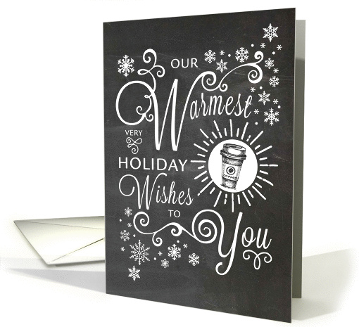 Coffee - Warmest Holiday Wishes, Business card (1311810)