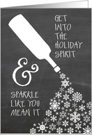 Get Into the Holiday Spirit Blackboard Style card