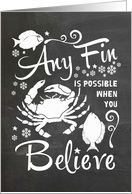 Any Fin Is Possible - Seafood Business Christmas card