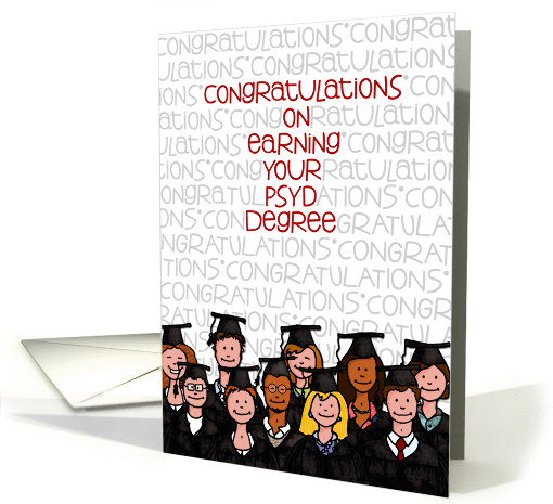 PsyD Degree Congratulations card (1315456)