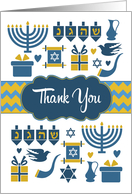 Hanukkah Icons - Thank You for Hanukkah Gift card