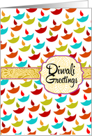 Diwali Lamps - Colorful Diyas card