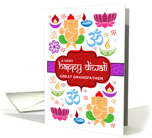 Diwali Icons - Great Grandfather card (1327982)