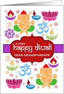 Diwali Icons - dear Grandparents card