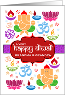 Diwali Icons - Grandma & Grandpa card