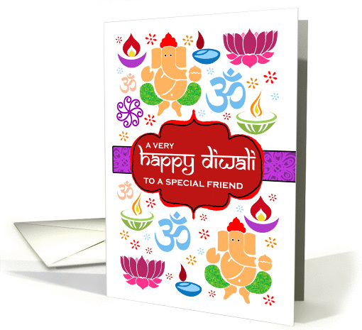 Diwali Icons - to a Special Friend card (1328002)