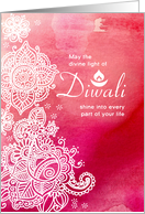 Mehndi Watercolor Diwali card