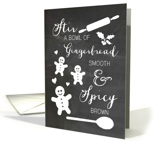 Stir a Bowl of Gingerbread - For Home Baker at Christmas card