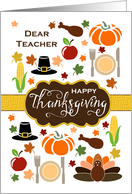 Teacher - Thanksgiving Icons card