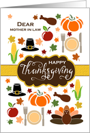 Mother in Law - Thanksgiving Icons card