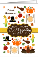 Husband - Thanksgiving Icons card
