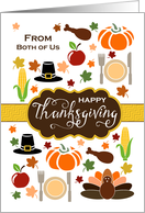 From Both of Us - Thanksgiving Icons card
