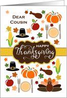Cousin - Thanksgiving Icons card