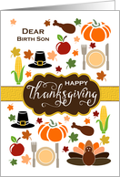 Birth Son - Thanksgiving Icons card