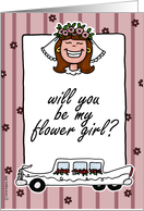 wedding - will you be my flower girl card