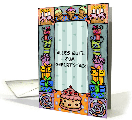 geburtstag- happy birthday in german card (181783)