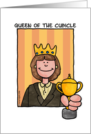 queen of the cubicle card