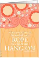 At the End of Your Rope - Hang On card