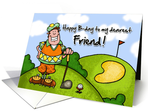Friend Happy Birthday Golf card (201194)