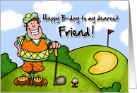 Friend Happy Birthday Golf card