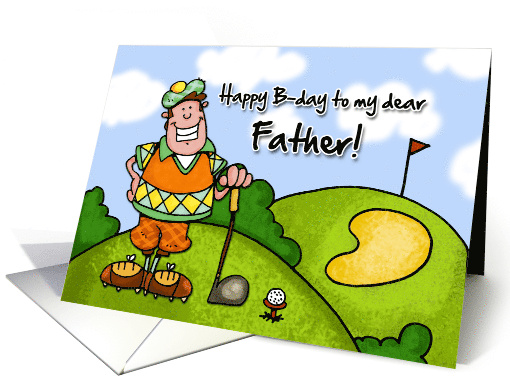 Father Happy Birthday Golf card (201212)