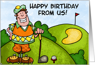 birthday golf - from couple card
