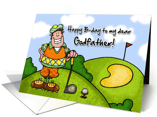 Godfather Happy birthday Golf card (201226)