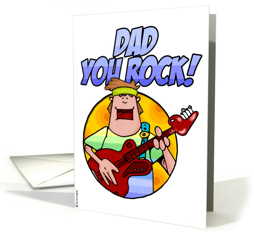 dad, you rock guitar playing card (202265)