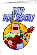 dad, you rock guitar playing card