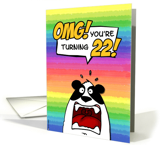 OMG! you're turning 22! card (202726)