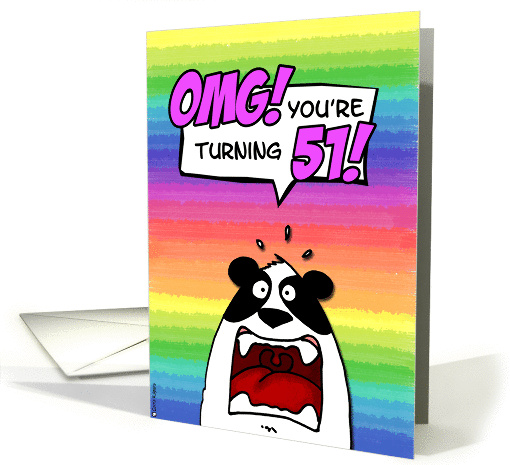 OMG! you're turning 51! card (203704)