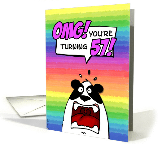 OMG! you're turning 57! card (203716)
