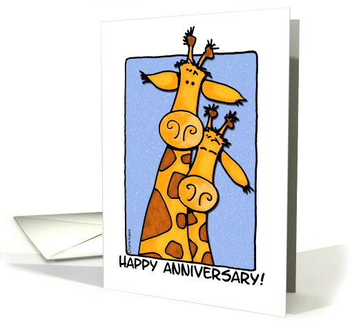 Wedding Anniversary Giraffe Couple card (204055)