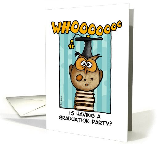 whooooo is having a graduation party? card (206377)