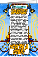 you share your birthday with - september 4 card