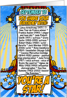 you share your birthday with - september 18 card