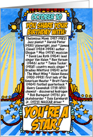 you share your birthday with - october 10 card