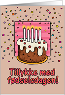 happy birthday card - Danish card