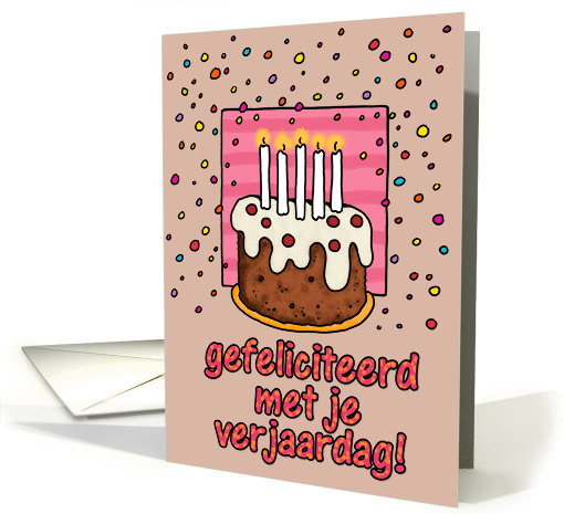 happy birthday card - Dutch card (254195)
