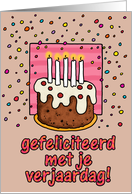 happy birthday card - Dutch card