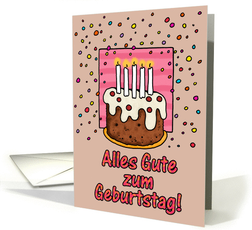 happy birthday card - German card (254269)