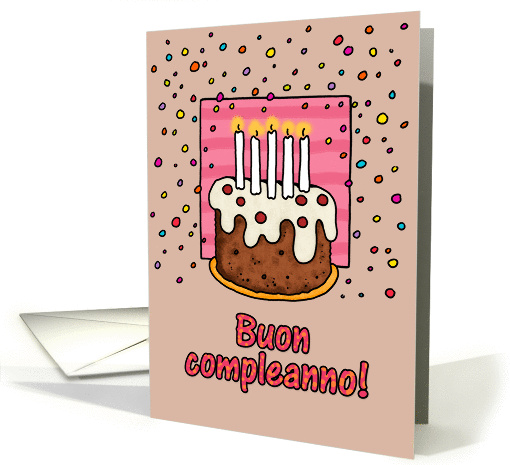 happy birthday card - Italian card (254279)