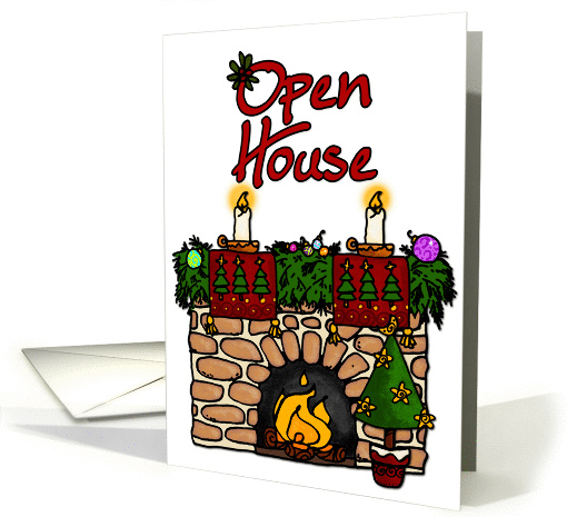 Invitation - Open House at Christmas card (257963)