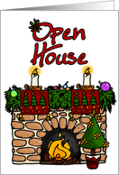 Invitation - Open House at Christmas card