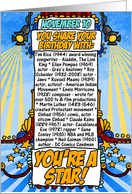 you share your birthday with - november 10 card