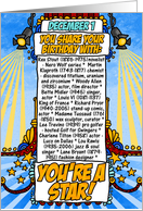 you share your birthday with - december 1 card