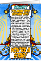 you share your birthday with - december 7 card
