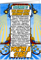 you share your birthday with - december 15 card