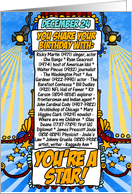 you share your birthday with - december 24 card