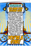 you share your birthday with - december 25 card